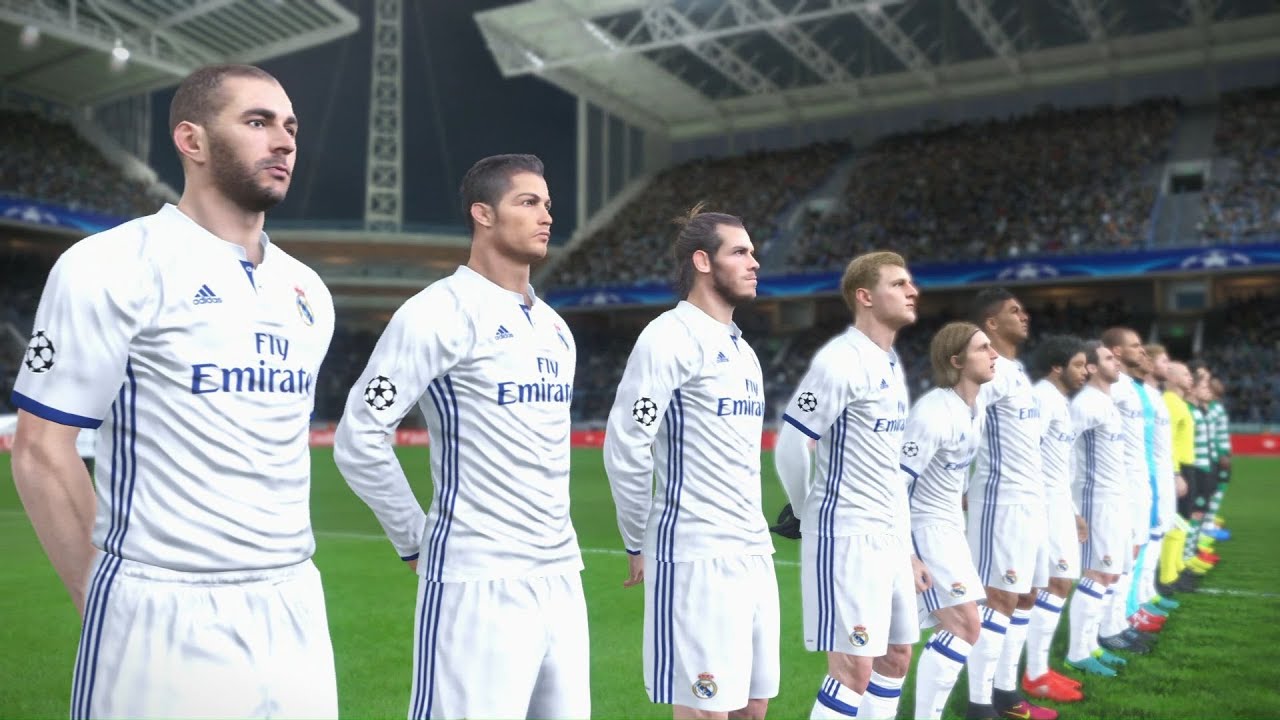 PES 2017 UEFA Champions League Real Madrid Vs Sporting 14 09