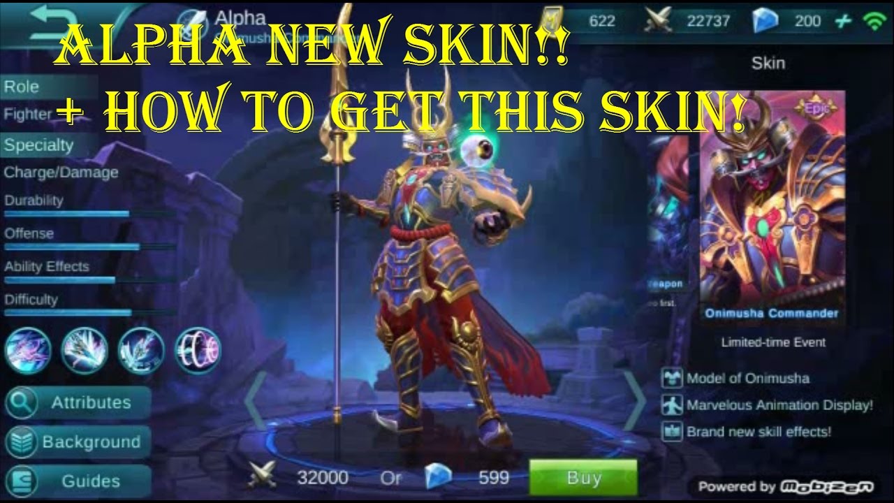 Mobile Legends How To Get The New Alpha New Skin Youtube for Incredible as well as Gorgeous how to new skin pertaining to Really encourage