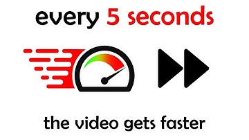 Every 5 seconds the video gets faster