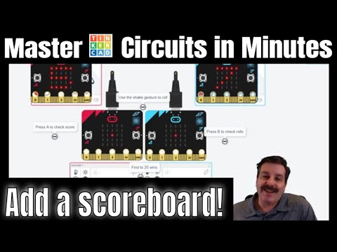 Add a Scoreboard|  Micro:bit Dice Game | Free using Tinkercad Circuits