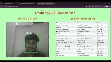 Emotion based Music Recommendation project