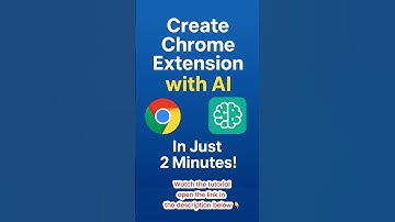 create chrome extension using AI #chrome #extension #ai #programming