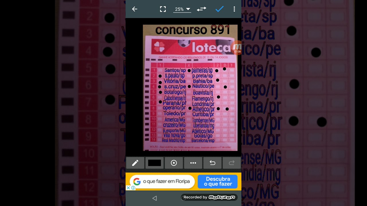 Palpite Loteca concurso 891