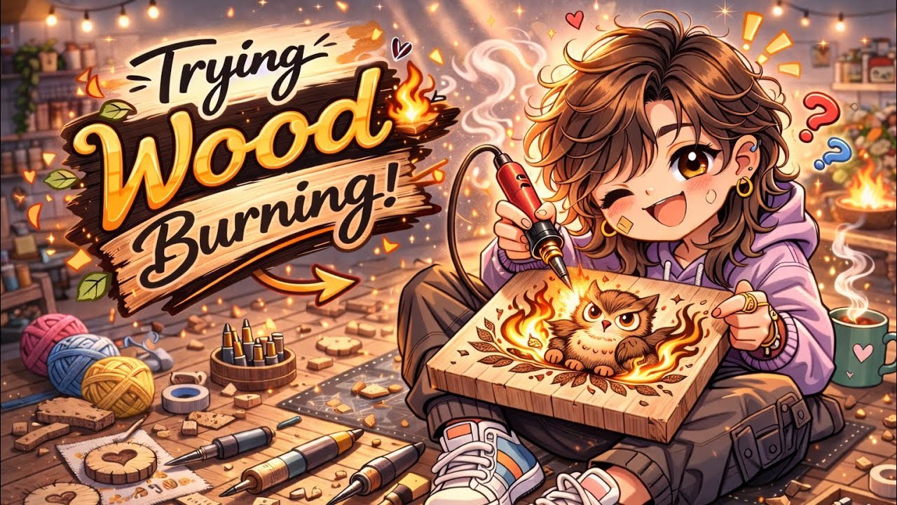 I Tried Wood Burning on CORK as a Beginner… 😳🔥