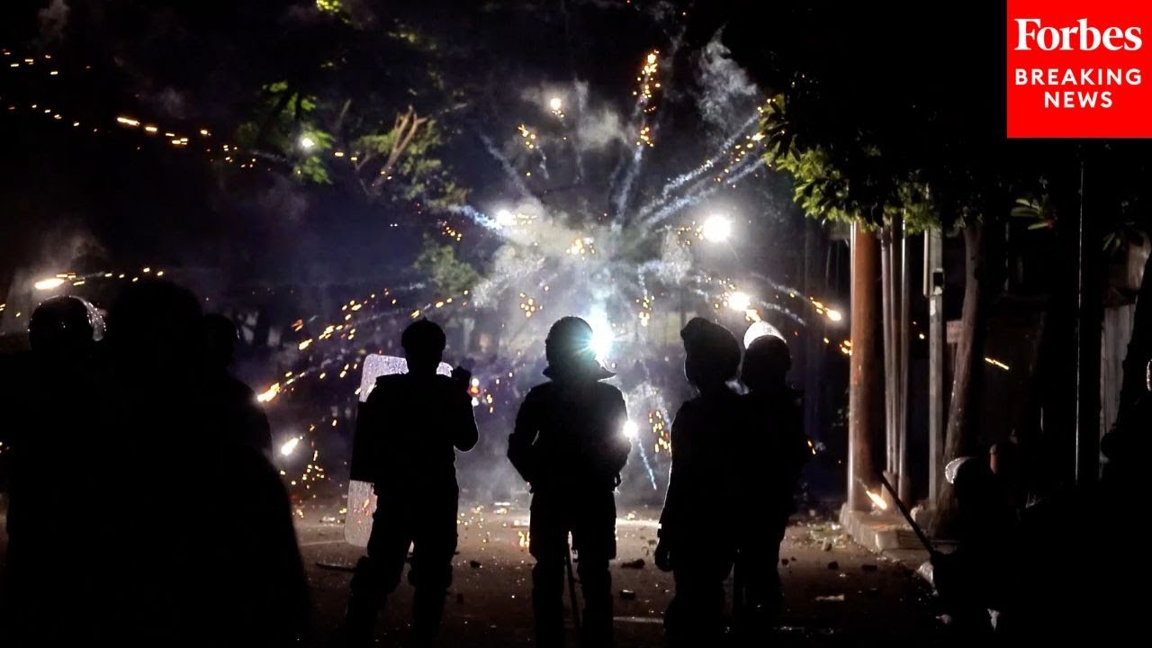 Protestors Clash With Police In Jakarta, Indonesia, Amid Tensions Over Lawmaker Housing Stipends