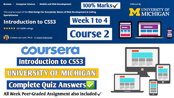 Introduction to CSS3 | Coursera | Web Design for Everybody Specialization | Course 2 Quiz Answers