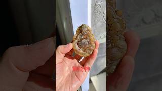 騰衝老料翡翠五路財神之首黃財神 #翡翠 #古玉收藏 #crystals #騰衝老料 #jade