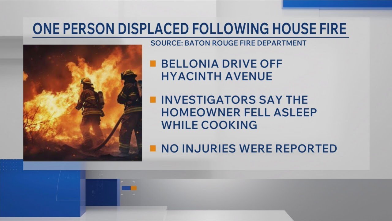 One person displaced following house fire - YouTube