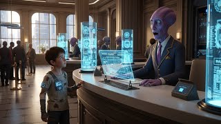 “I Just Want My Balance,” The Human Boy Said—The Alien Banker Laughed… Until The Screen Stunned Him