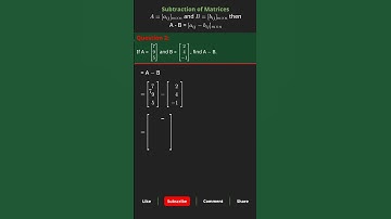 #2 of 5 : Mastering Matrix Subtraction in 17 Seconds! 📊✨ #subtraction  #math #matrixoperation
