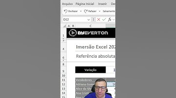 Referência absoluta na tabela de vendas  #byeverton #excel #microsoft