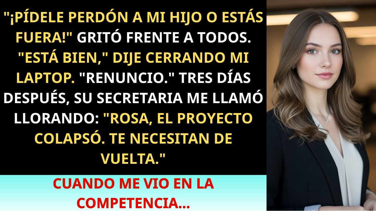 “¡Estás Fuera del Proyecto Hasta que le Pidas Perdón a Mi Hijo!”— Así que Renuncié. Luego Pasó Esto.