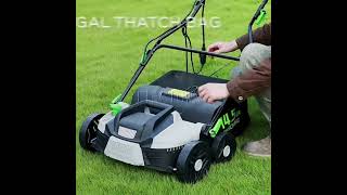 Electric Lawn Revival Tool 🌿 2-in-1 Dethatcher &amp; Scarifier for Thick Green Grass Growth