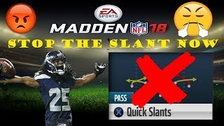 HOW TO STOP SLANT PASS - MADDEN 18 DEFENSE TIPS