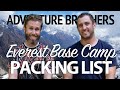 Everest Base Camp Packing List - Adventure Brothers (ultralight: 4.5 kg/10 lbs)