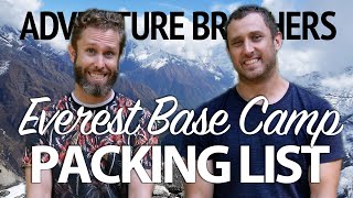 Everest Base Camp Packing List  Adventure Brothers (ultralight: 4.5 kg/10 lbs)