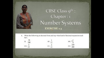 Ex 1.3 CBSE Class IX Q1. Write the following in decimal  36/100; 1/11; 4(1/8); 3/13; 2/11; 329/400