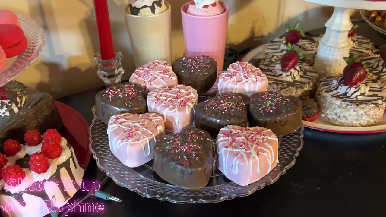 Valentines Heart Cakes  #fakebake #diy #valentines