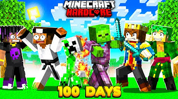 100 days but MOBS ARE EXTREMELY OP in Hardcore Minecraft 😱