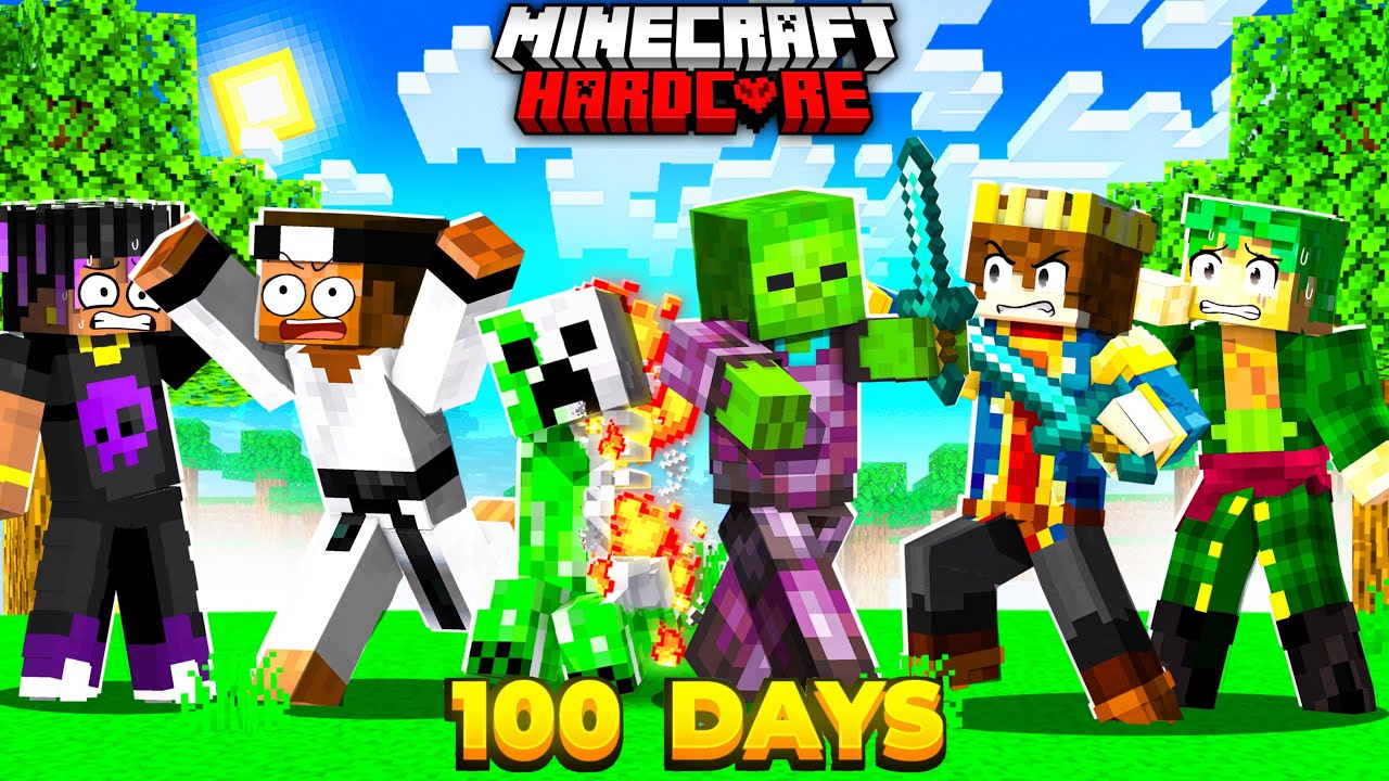100 days but MOBS ARE EXTREMELY OP in Hardcore Minecraft 😱