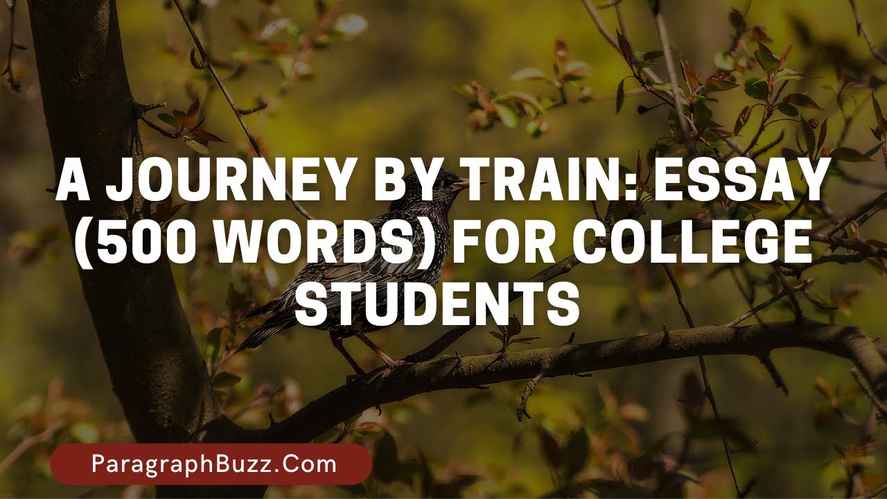 a journey by train essay 500 words