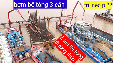 Cận cảnh cẩu tấm vỉ thép gân nặng mấy chục tấn trụ chính p23 cầu đại ngãi 1 