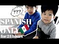 SPEAKING ONLY SPANISH TO MY KIDS FOR 24 HOURS (WITH SUBTITLES!) | Mel Datugan