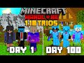 We Survived 100 Days in 1.18 Minecraft Hardcore - TRIO Minecraft Hardcore 100 Days