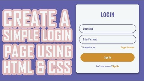 How To Make a Simple Modern Login Page with HTML & CSS – Beginner-Friendly Tutorial (2025)