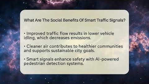 What Are The Social Benefits Of Smart Traffic Signals? - Talking Tech Trends