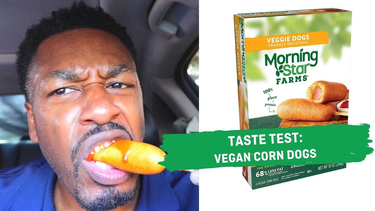taste test: vegan corn dogs   Chris C-Snacks Clarke for hot for food