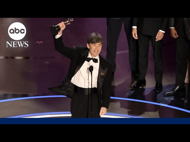 Oscars 2024: Cillian Murphy accepts Academy Award for Best Actor in 'Oppenheimer' class=