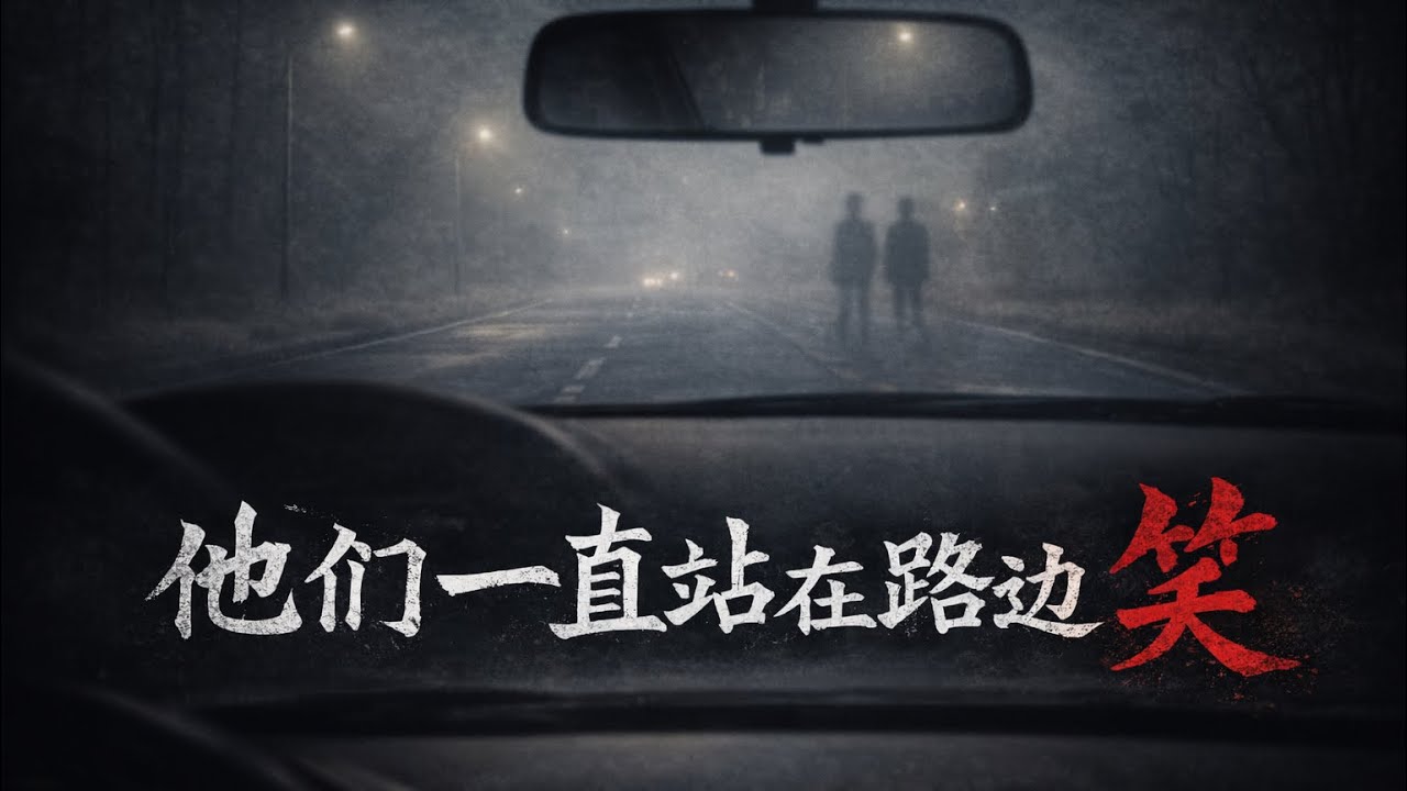 《深夜回家路上车坏了，路边有两个人一直在笑。》