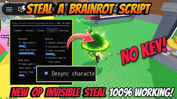 Steal A Brainrot Script *NO KEY* - New Invisible Steal 100% Working + Anti Hit (Best Method)