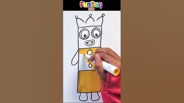 How to Draw the Numberblocks THREE - 3 | Easy Art for Toddlers & Kids - FunDay Kid
