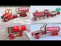 4 Amazing ideas for Fun or Simple Ways to Make a trucks  using Coca Cola Bottles