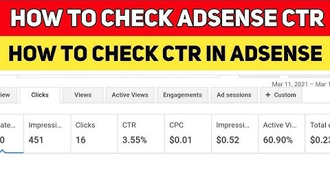 How to check Google adsense  Ctr in 2021 | ctr adsence | Technical Lodhran