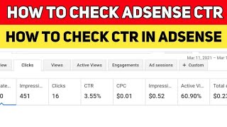 How to check Google adsense  Ctr in 2021 | ctr adsence | Technical Lodhran