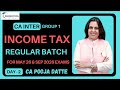 CA Inter Income Tax Regular Batch Group 1 For May / Sep 2026 Exams By CA Pooja Datte (Day - 2)