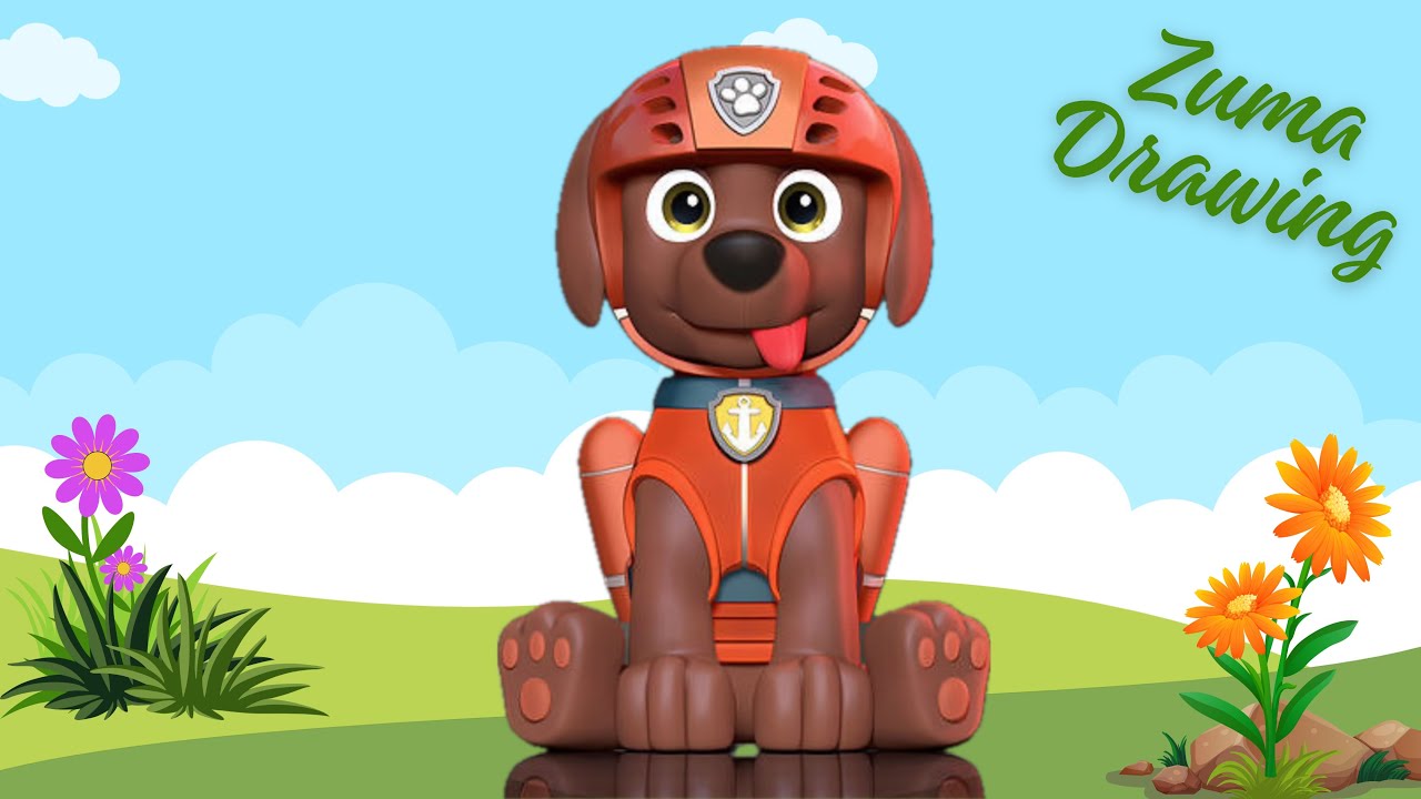 Как нарисовать Зуму из «Щенячьего патруля»