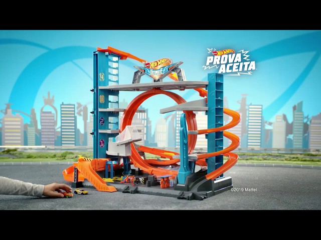 Hot Wheels - Pista de carros de brinquedo com garagem definitiva e