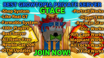 Growtopia Private Server GTACE | Like Real GT & 100+ Online Daily