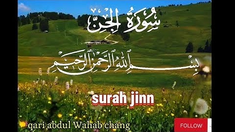 Surah Al-Jinn(سورة الجن) |qari abdul wahab chang