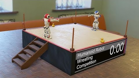 ICRA 2023 Simulated Humanoid Robot Wrestling Competition 1/8 finals