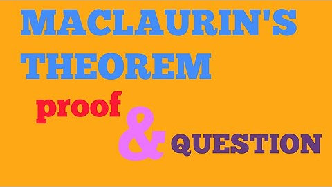 Expansion of functions(Maclaurin