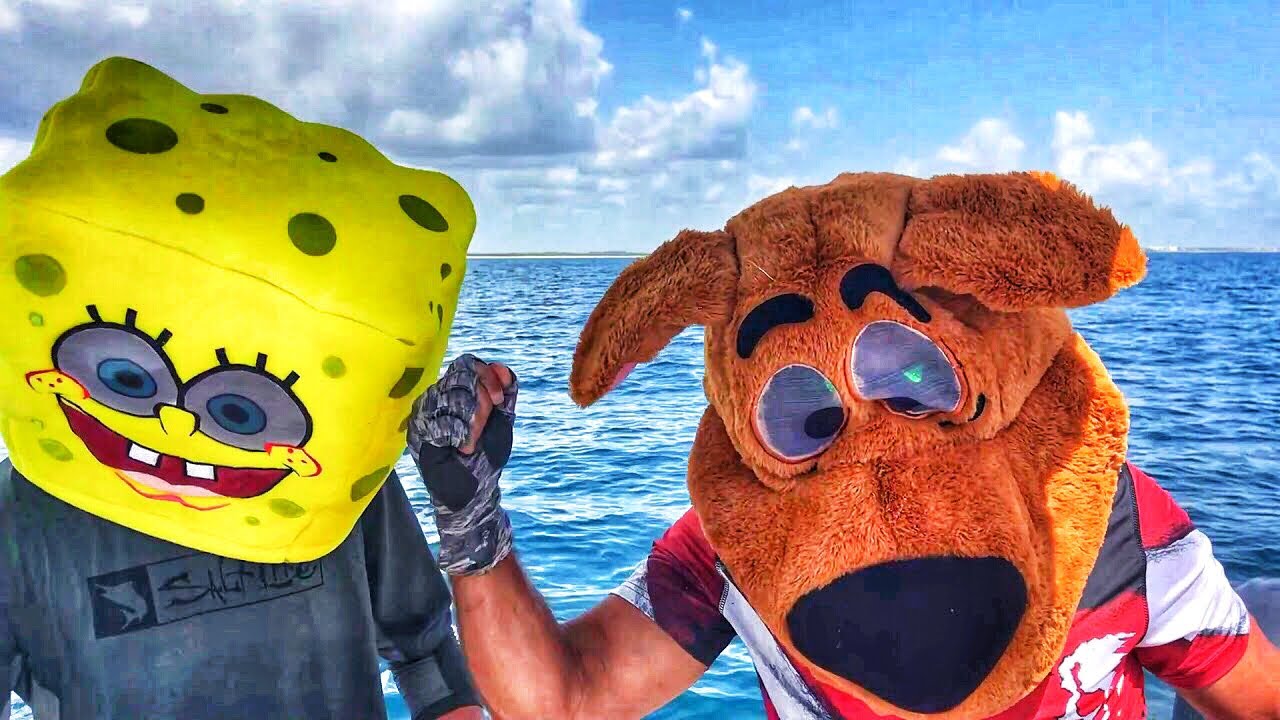 flats fishing belize Spongebob and ScoobyDoo Fishing With Batman Captain America and Chewbacca for Snook