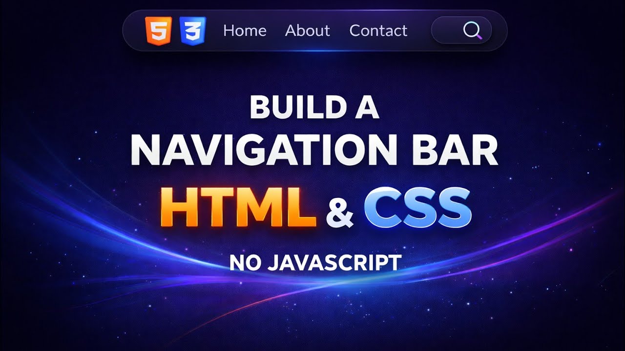 Navigation bar using HTML and CSS || No JavaScript || web development 
