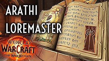 WoW Guide - Arathi Book Collection (Arathi Loremaster) - The War Within