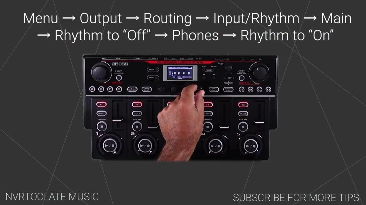 How to route metronome to Phones ONLY on the BOSS RC505mkII Looper 