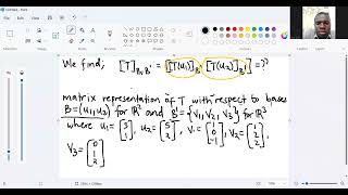 Example on finding matrix of general linear transformation Lecture 26 #Universitymath #Linearalgebra